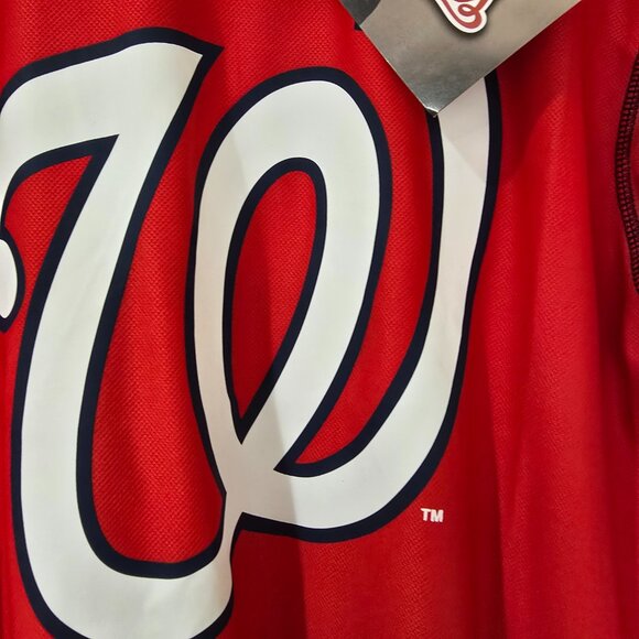 Washington Senators Men's Stitches Short Sleeve T-Shirt Polyester Red Sz Med NWT - Picture 2 of 6